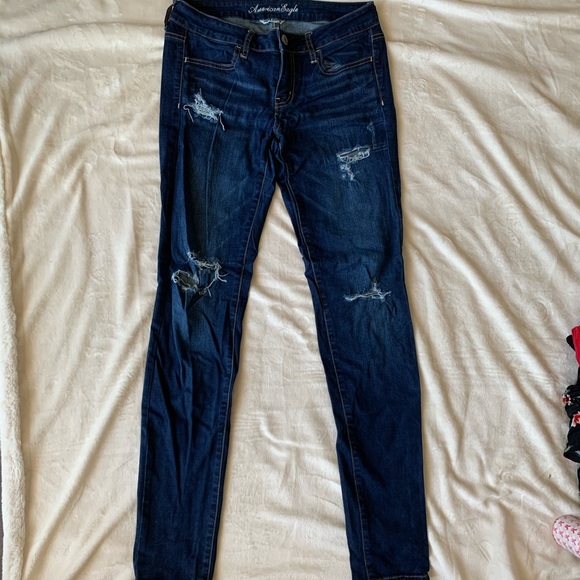 American Eagle Outfitters Denim - American Eagle Dark Wash Ripped Jean Jeggings